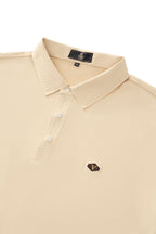 Embossed Placket Performance Polo – El Baron KHAKI