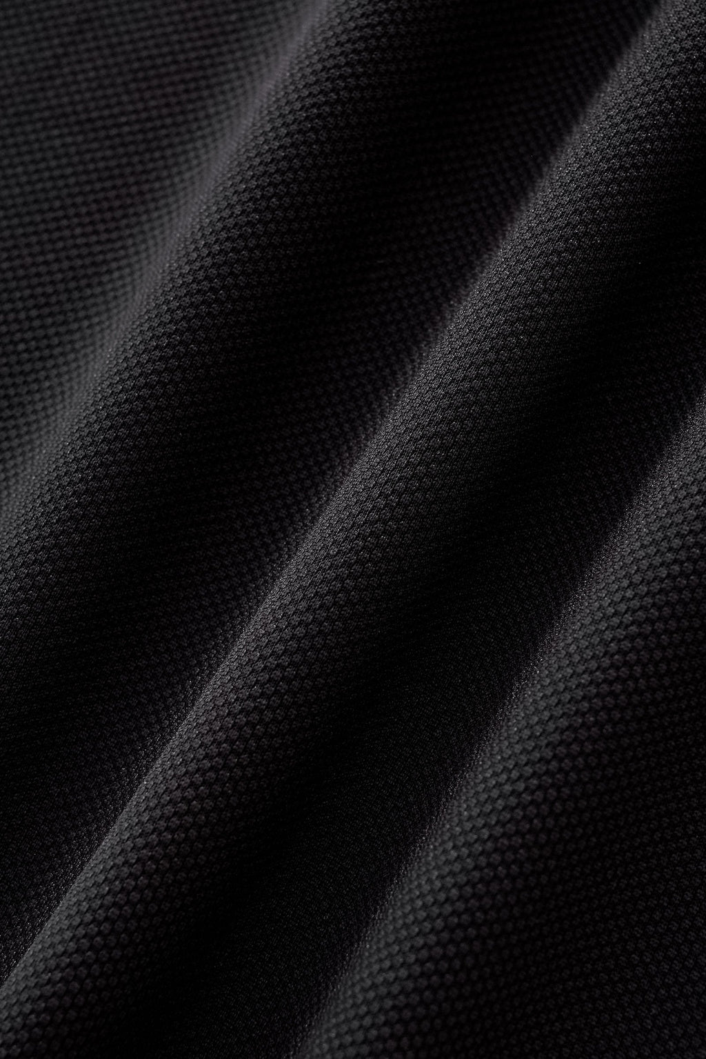 Textured Collar Performance Polo – El Baron BLACK