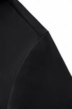 Textured Collar Performance Polo – El Baron BLACK