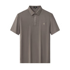 Textured Collar Performance Polo – El Baron KHAKI