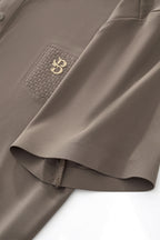 Textured Collar Performance Polo – El Baron KHAKI