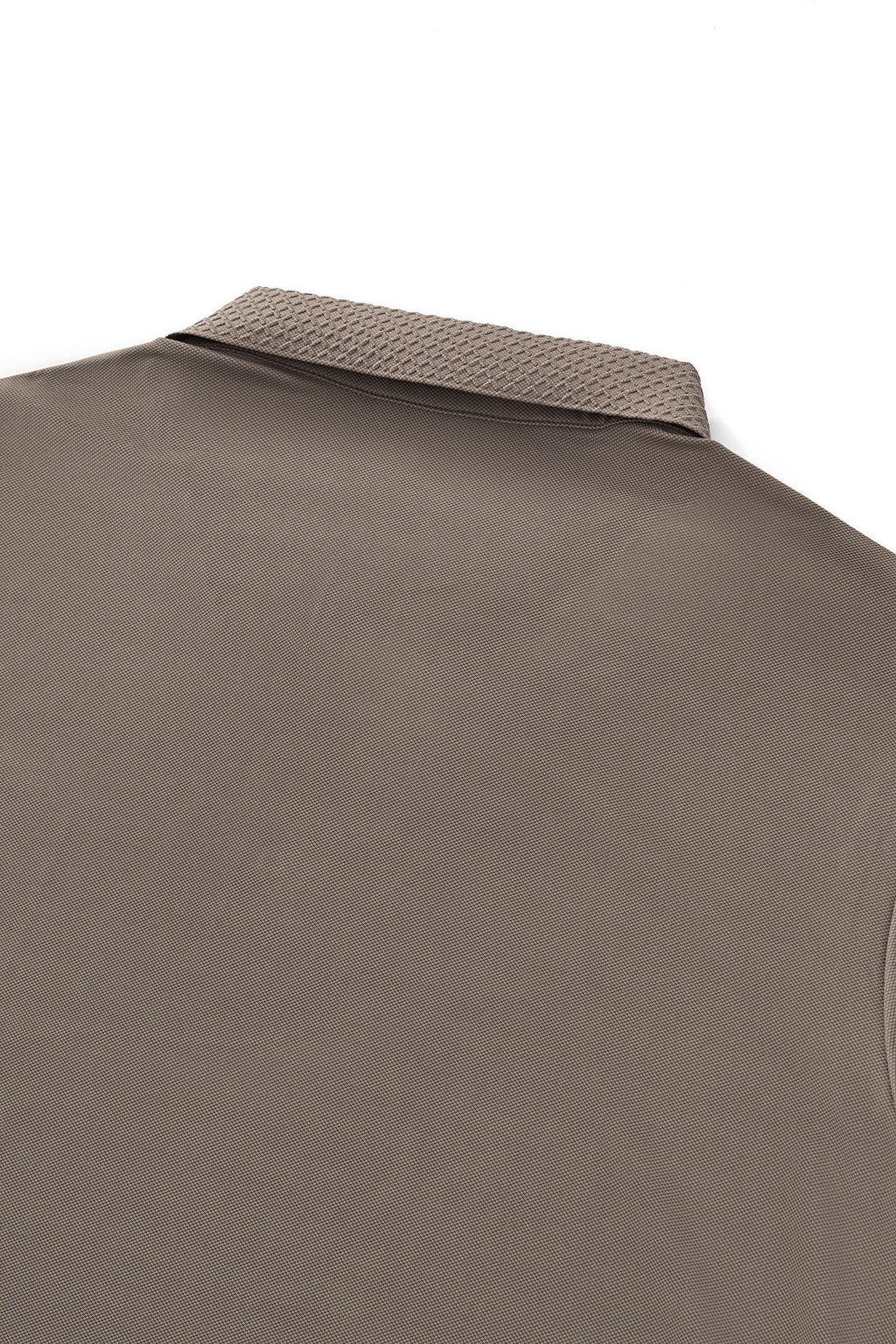 Textured Collar Performance Polo – El Baron KHAKI