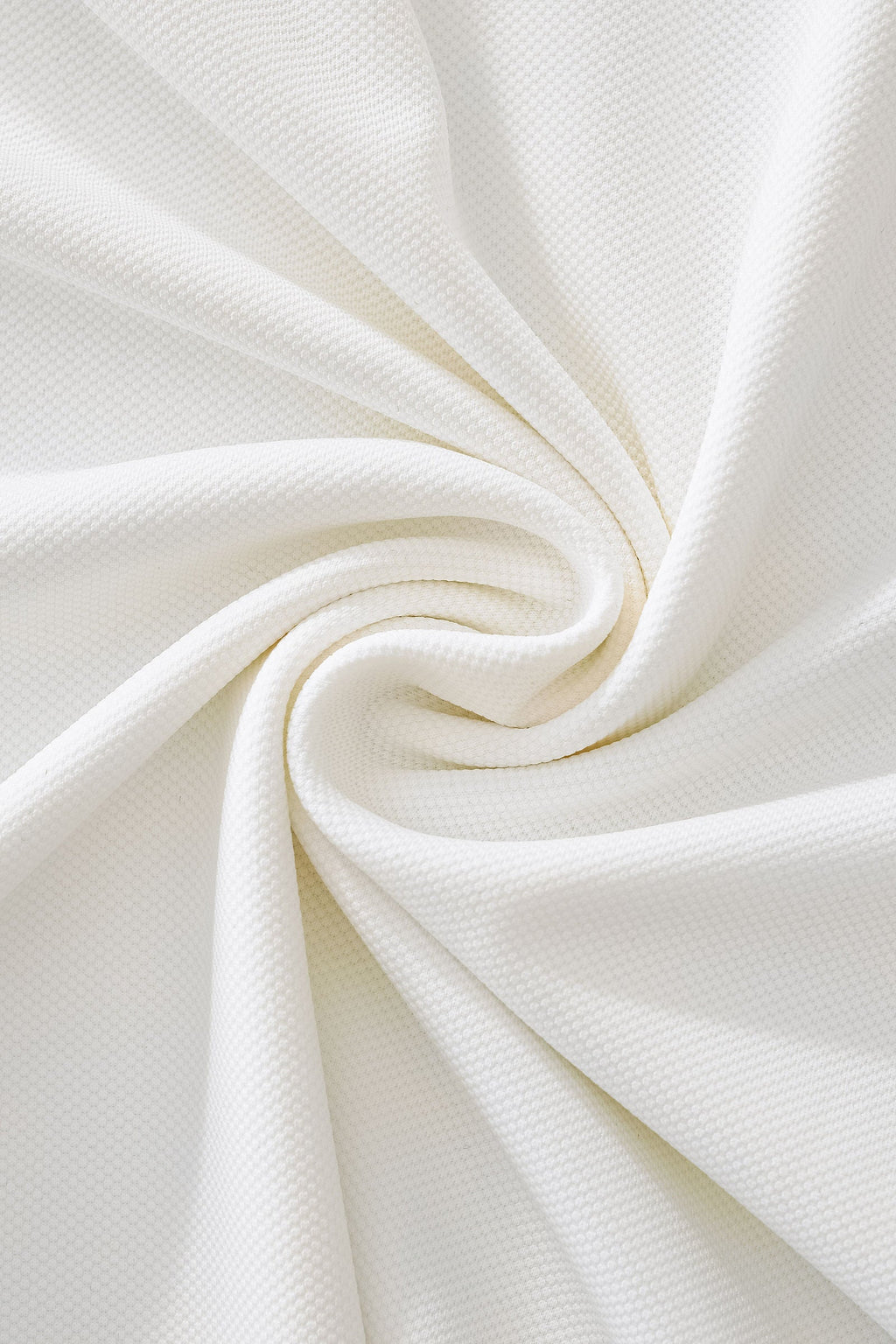 Textured Collar Performance Polo – El Baron WHITE