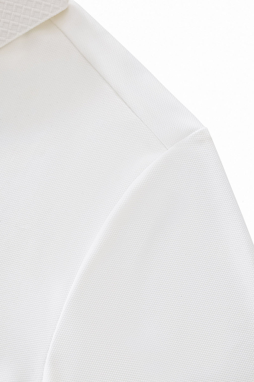 Textured Collar Performance Polo – El Baron WHITE