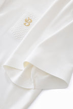 Textured Collar Performance Polo – El Baron WHITE