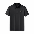 Zip Placket Performance Polo – El Baron BLACK