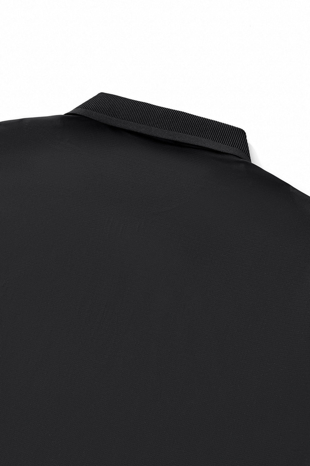 Zip Placket Performance Polo – El Baron BLACK