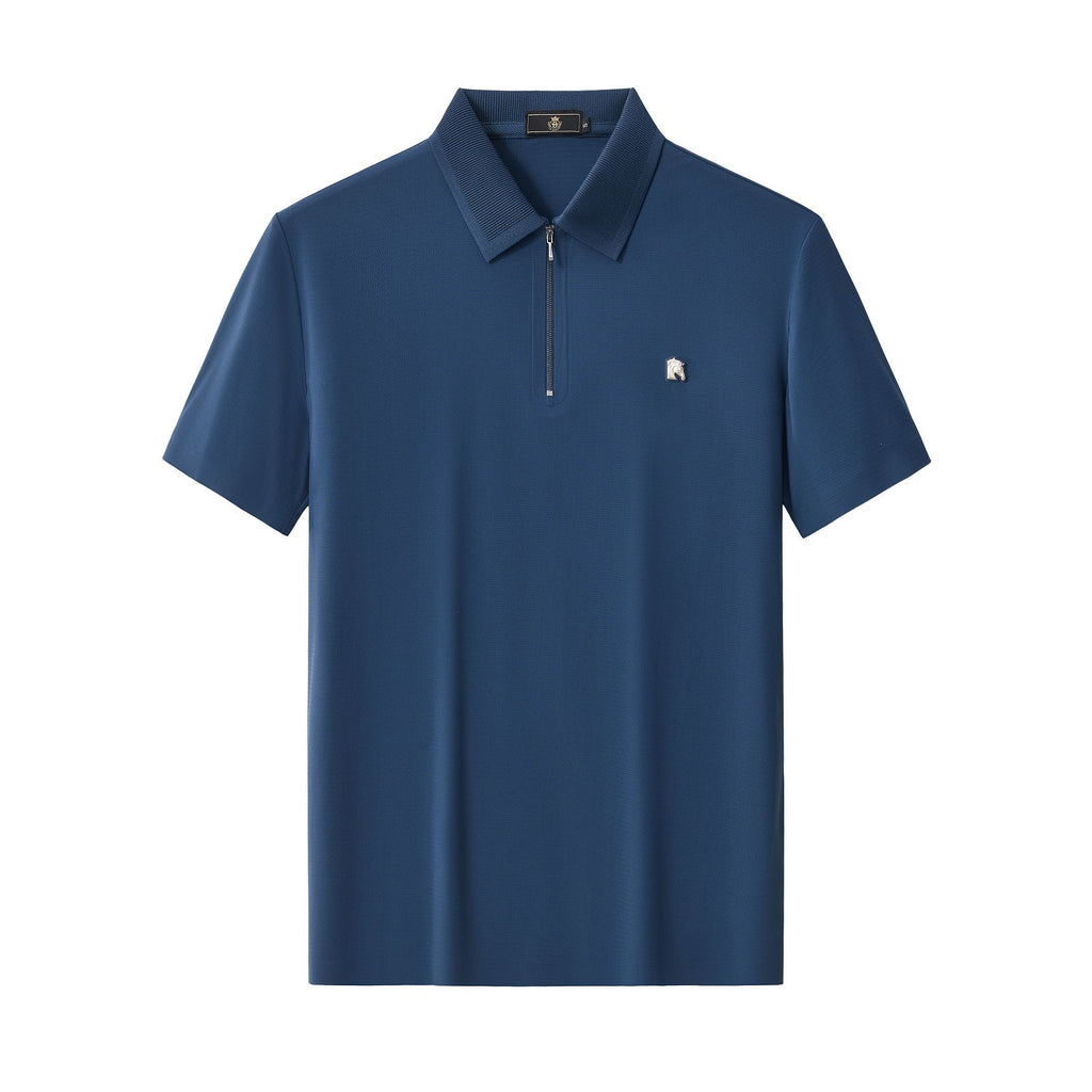Zip Placket Performance Polo – El Baron DARK BLUE
