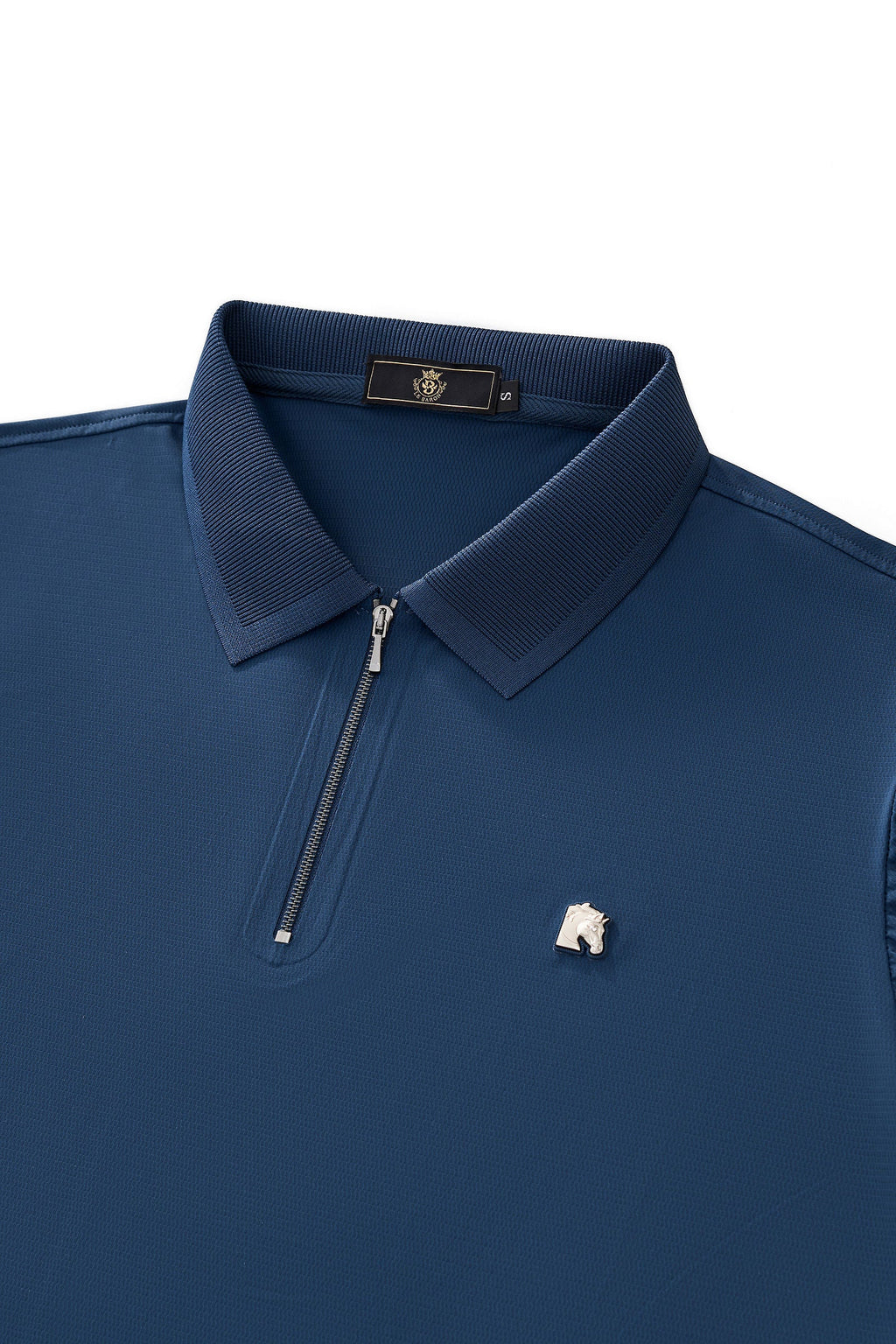 Zip Placket Performance Polo – El Baron DARK BLUE