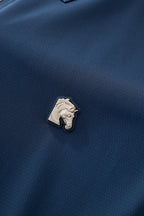 Zip Placket Performance Polo – El Baron DARK BLUE