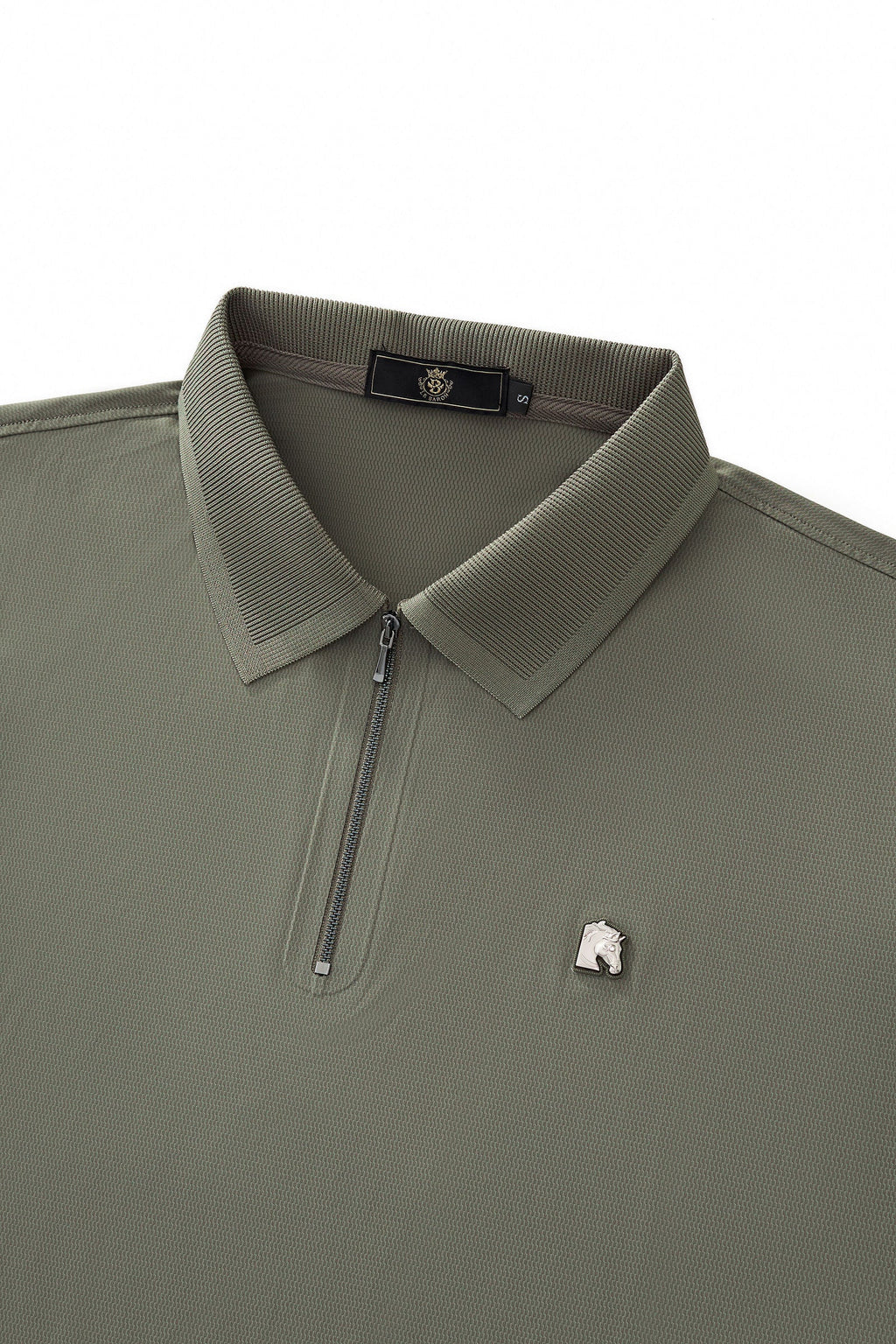 Zip Placket Performance Polo – El Baron DARK GREEN