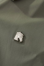 Zip Placket Performance Polo – El Baron DARK GREEN