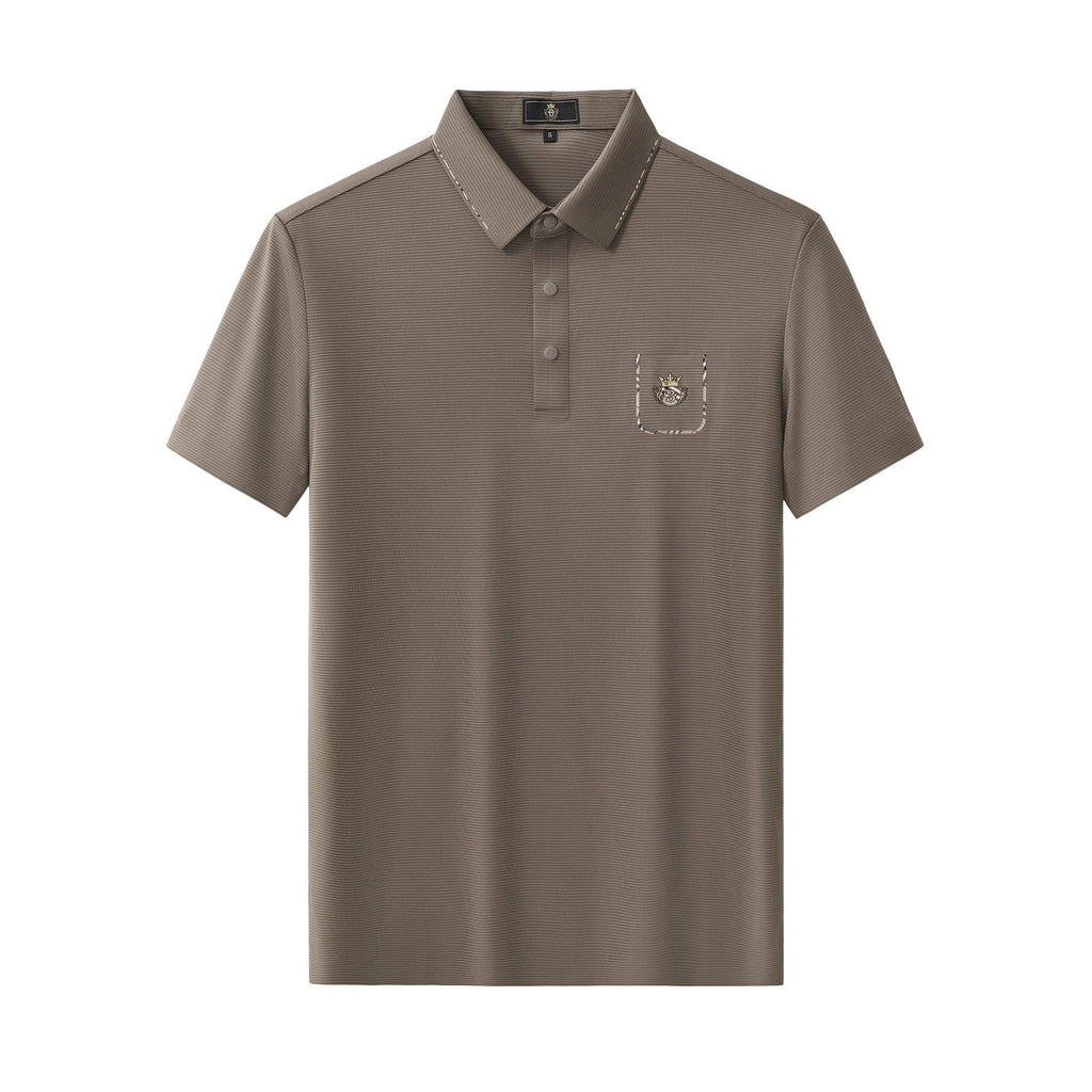 Contrast Trim Detail Polo – El Baron BROWN
