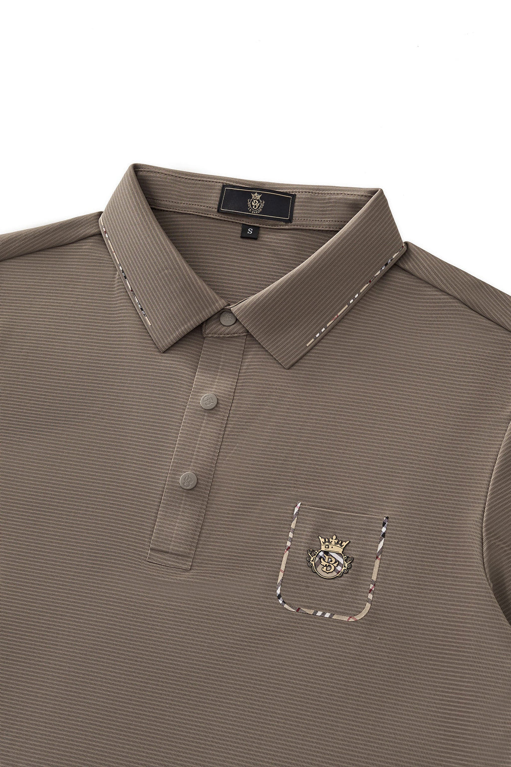 Contrast Trim Detail Polo – El Baron BROWN