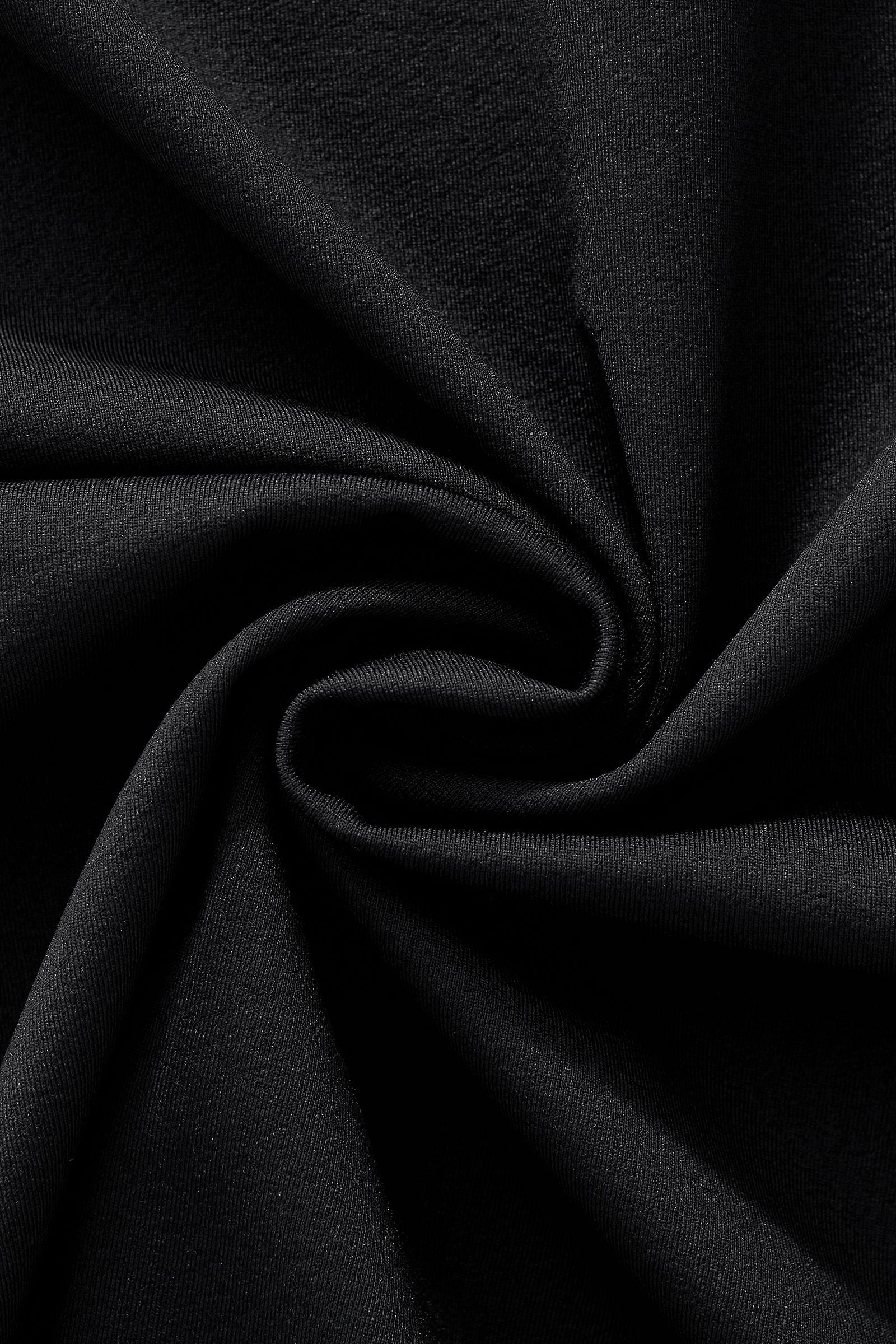 Stripe Collar Performance Polo – El Baron BLACK