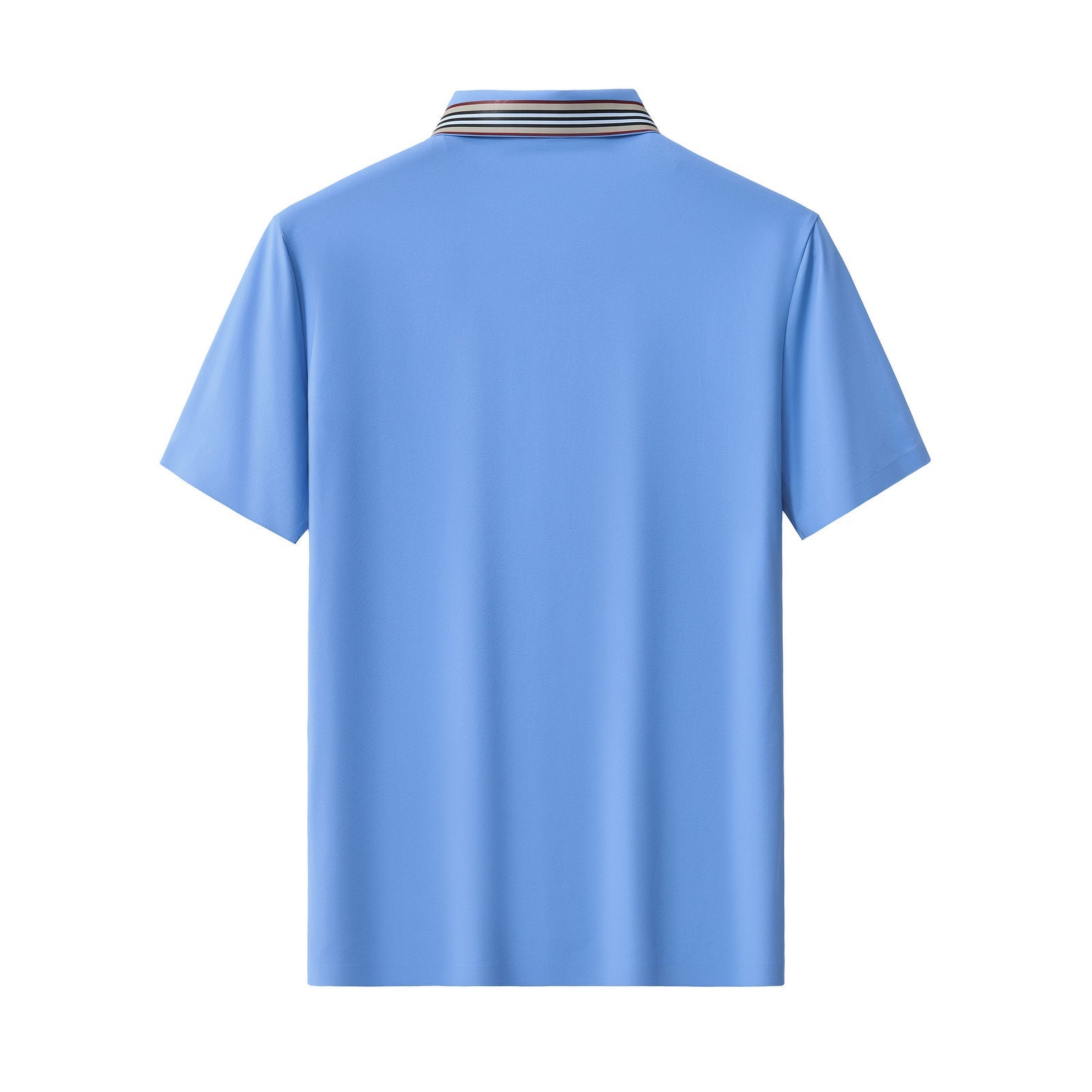 Stripe Collar Performance Polo – El Baron BLUE