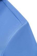 Stripe Collar Performance Polo – El Baron BLUE