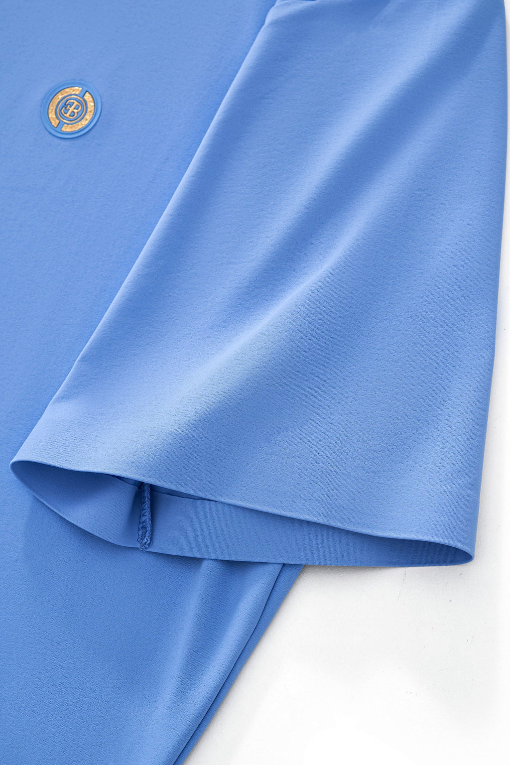 Stripe Collar Performance Polo – El Baron BLUE