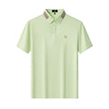 Stripe Collar Performance Polo – El Baron GREEN