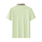 Stripe Collar Performance Polo – El Baron GREEN