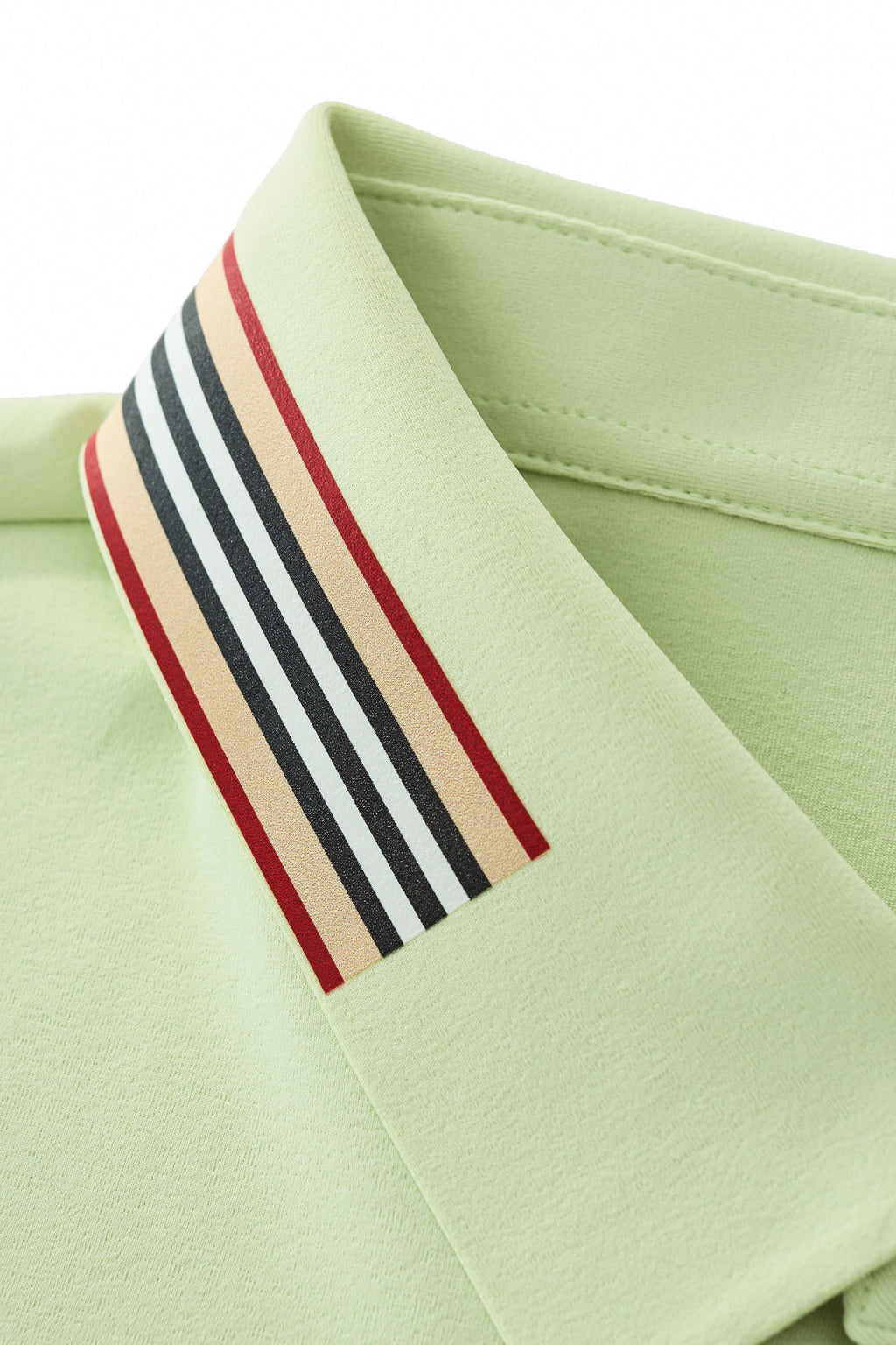 Stripe Collar Performance Polo – El Baron GREEN