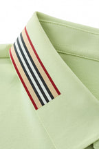 Stripe Collar Performance Polo – El Baron GREEN