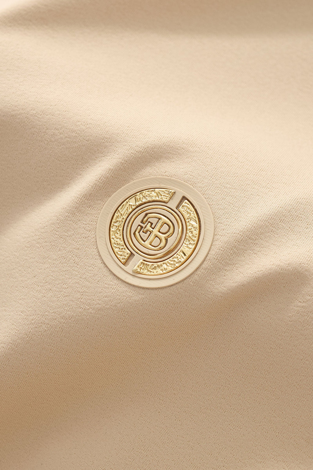Stripe Collar Performance Polo – El Baron KHAKI