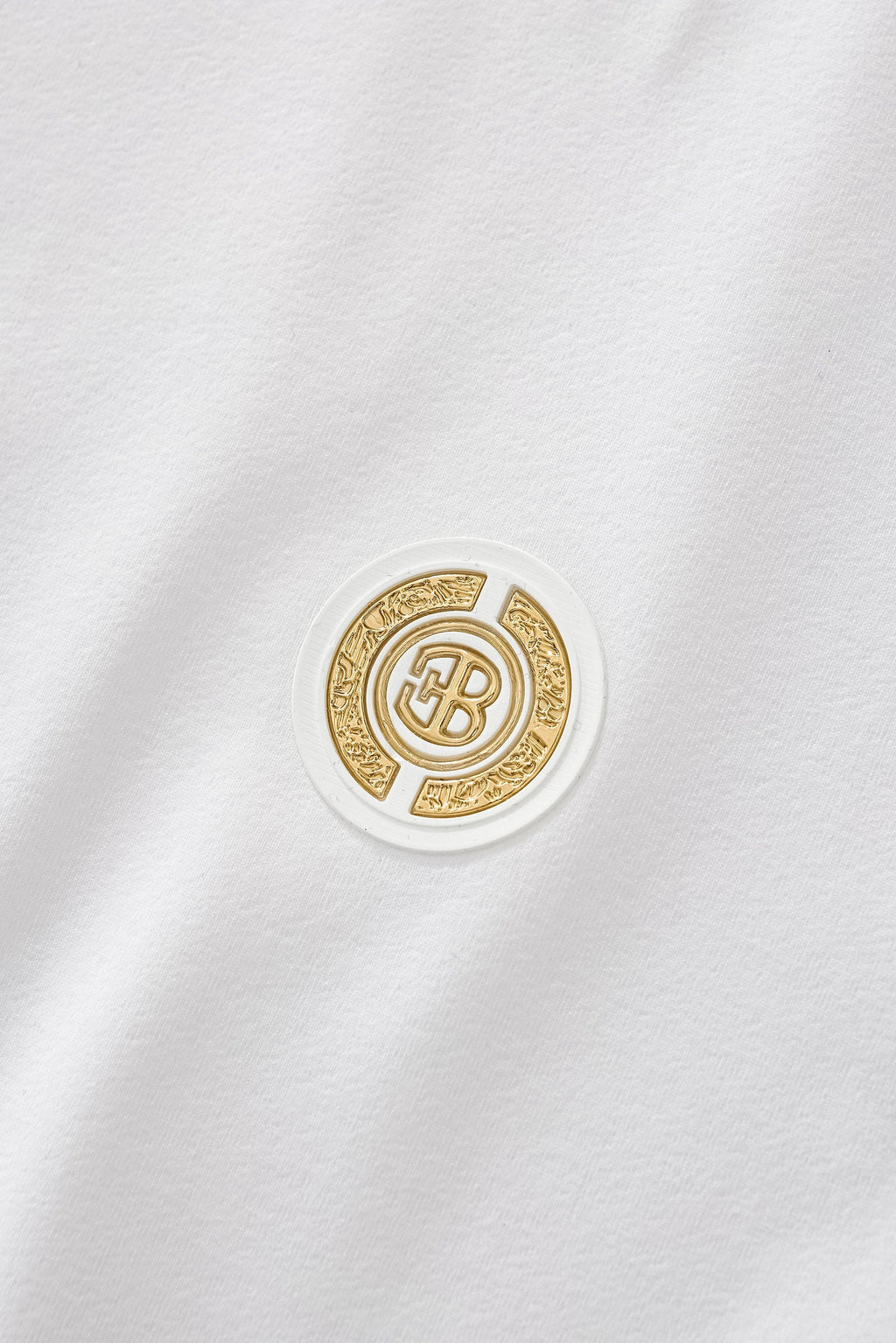 Stripe Collar Performance Polo – El Baron WHITE