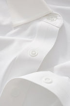 Stripe Collar Performance Polo – El Baron WHITE