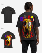 G West Mens Oversized Yellow Face Life Style Tee G West