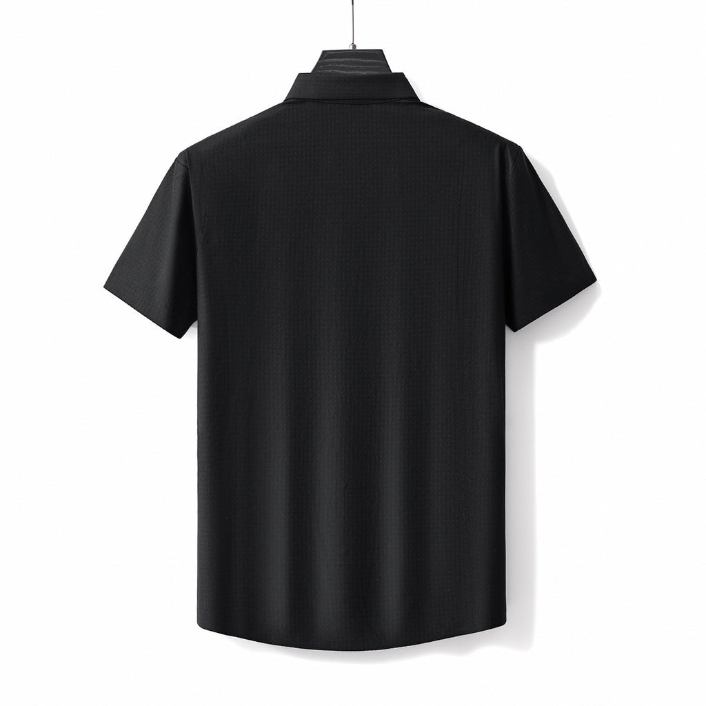 Stitchless Stretch Poplin SS Shirt BLACK