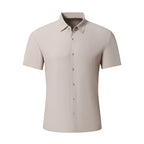 Stitchless Stretch Poplin SS Shirt KHAKI