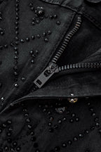 Radiant Embellished Denim Pant – Century Penthouse BLACK