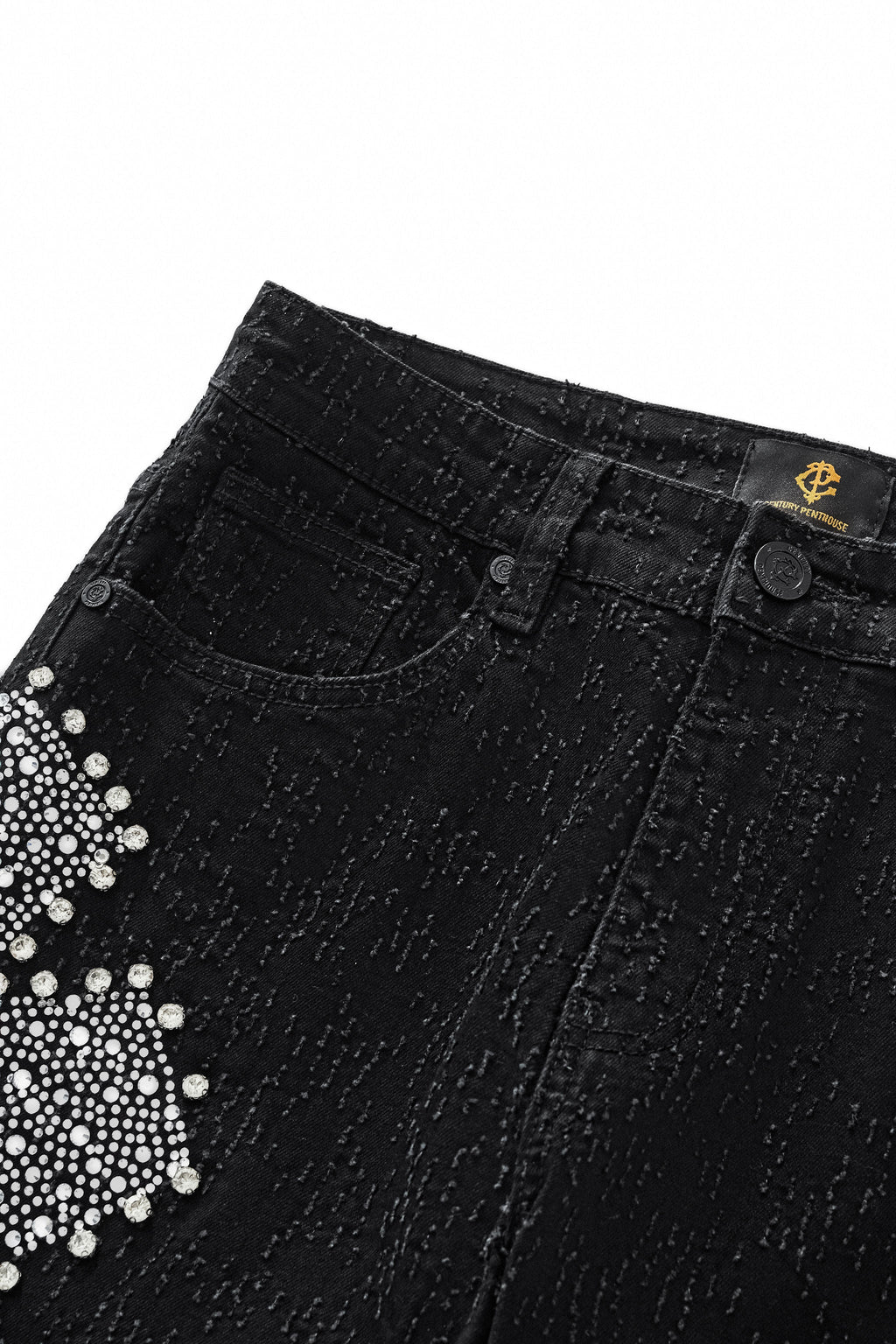 Sanctum Cross Denim Pant – Century Penthouse BLACK/SILVER