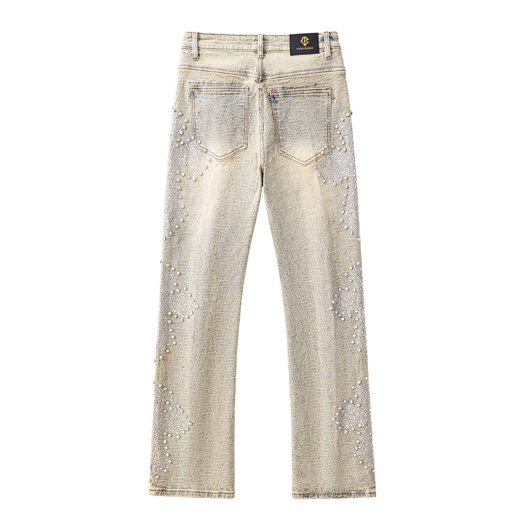 Sanctum Cross Denim Pant – Century Penthouse TAN