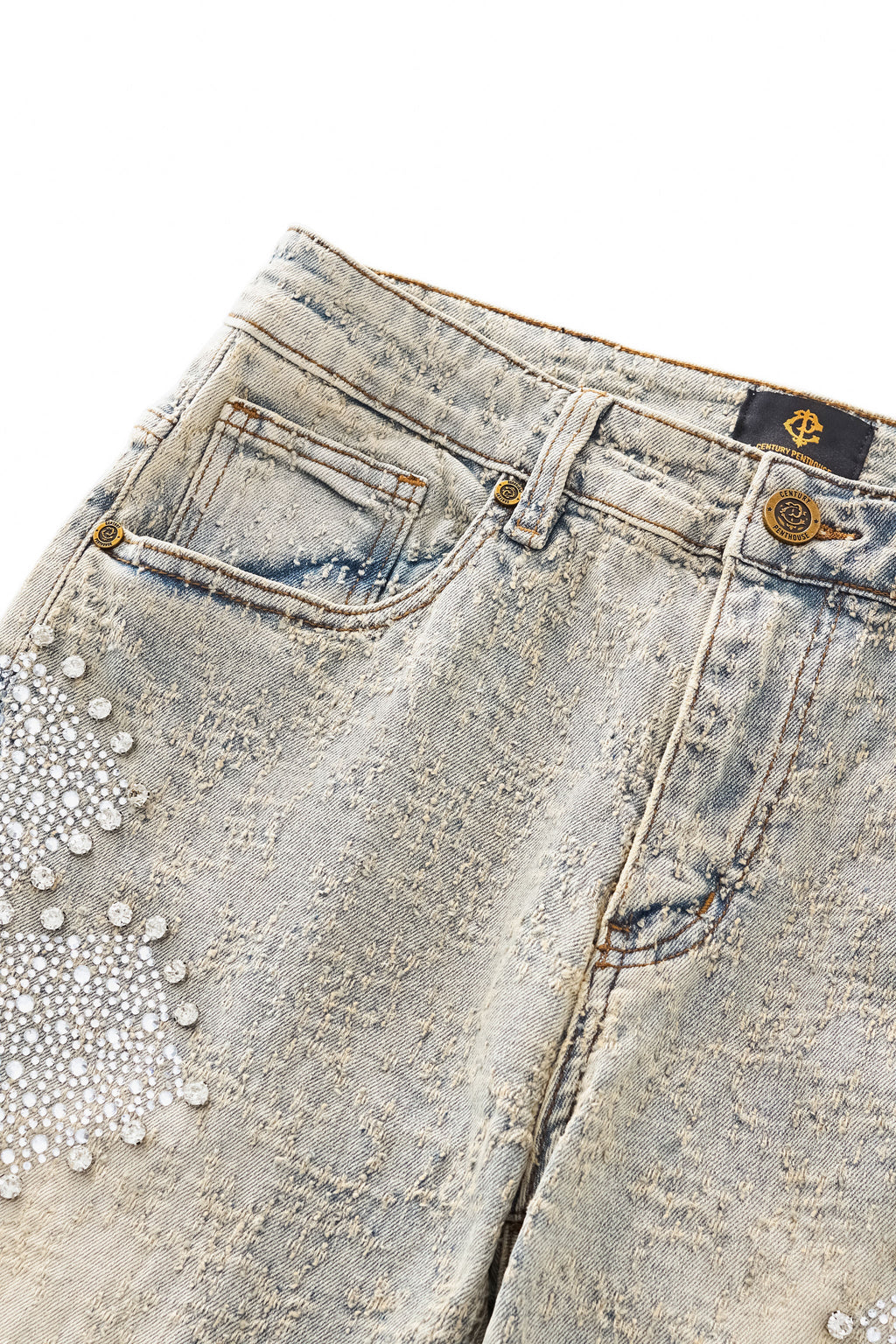 Sanctum Cross Denim Pant – Century Penthouse TAN