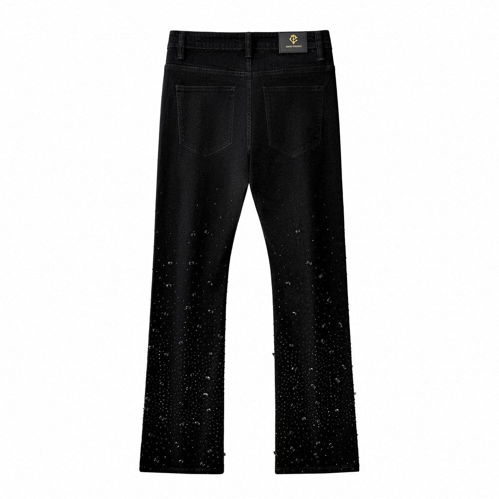 Celestial Stud Denim Pant – Century Penthouse BLACK
