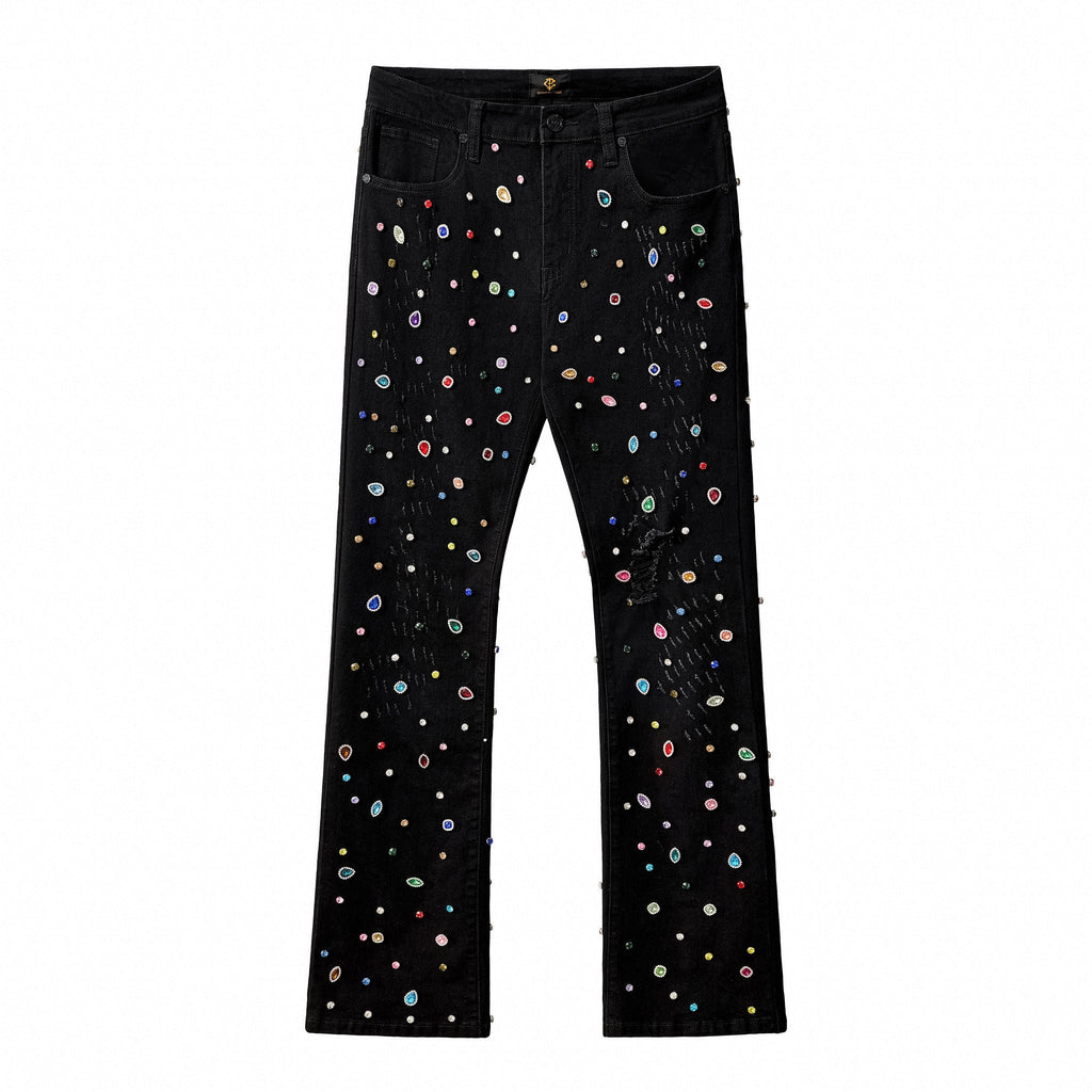 Prism Gem Denim Pant – Century Penthouse BLACK