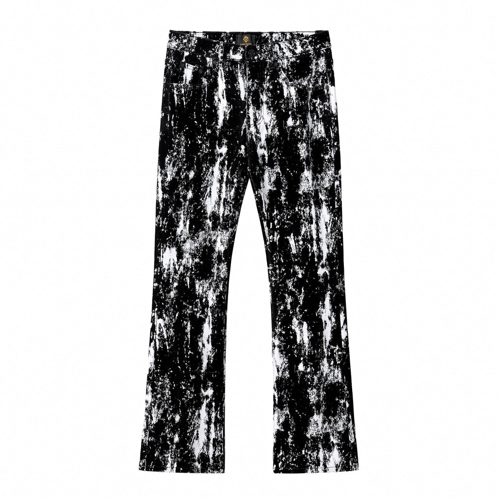 Flocked Eclipse Denim Pant – Century Penthouse BLACK