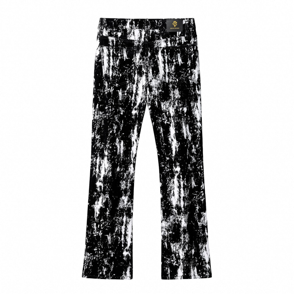Flocked Eclipse Denim Pant – Century Penthouse BLACK