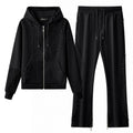 Radiant Grid Stone Hoodie & Jogger Set BLACK