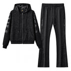 Midnight Roar Sweatsuit - CENTURY PENTHOUSE - BLACK
