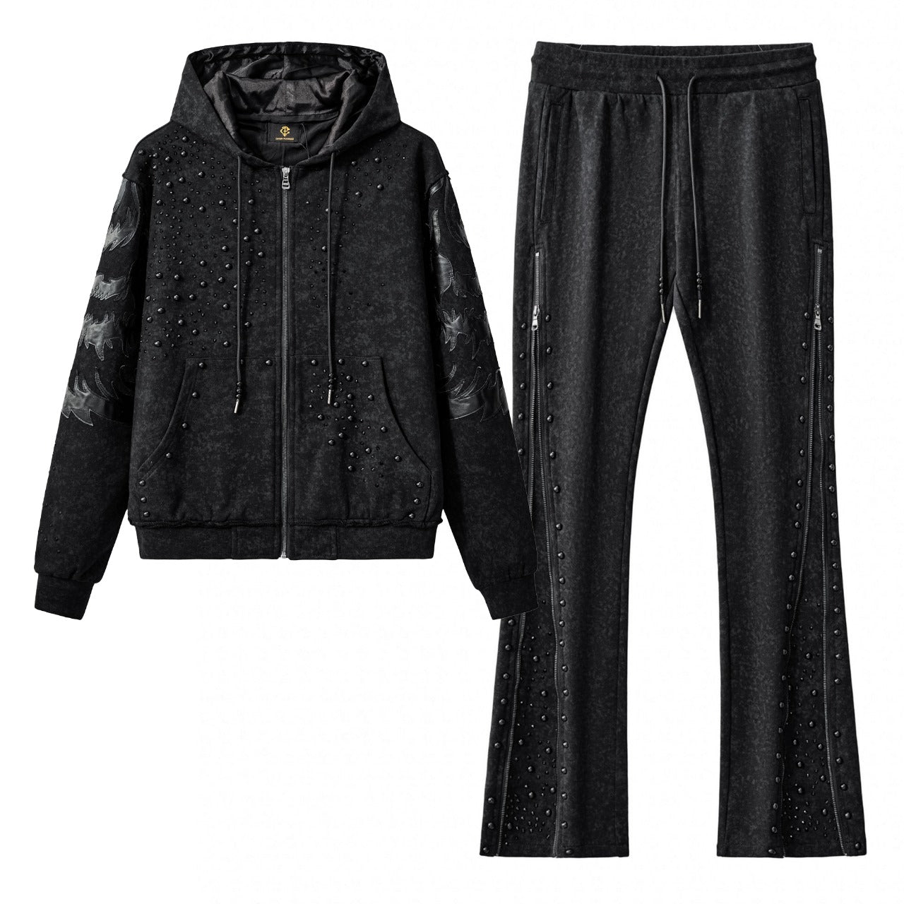Midnight Roar Sweatsuit - CENTURY PENTHOUSE - BLACK