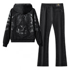 Midnight Roar Sweatsuit - CENTURY PENTHOUSE - BLACK