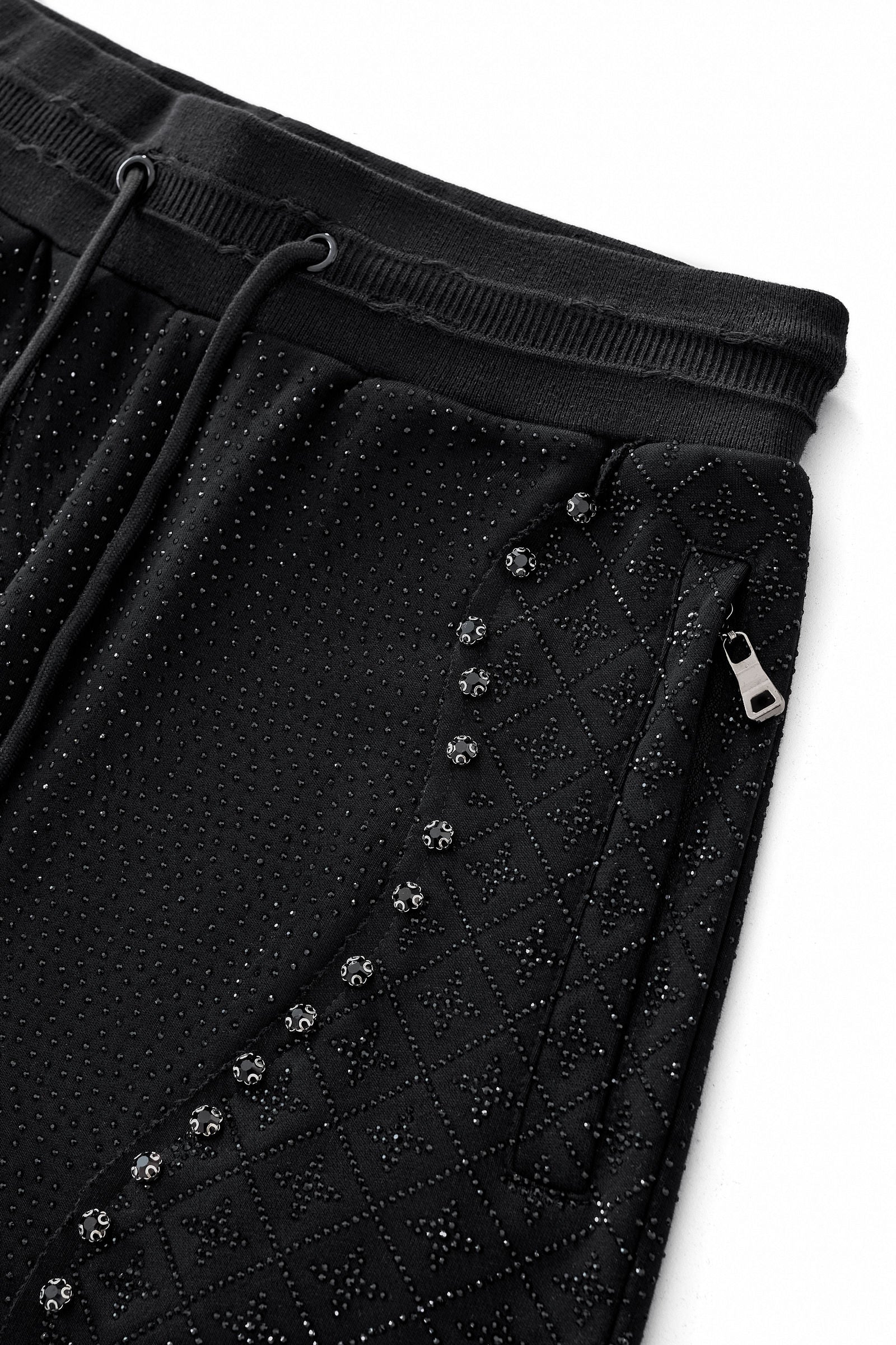 Radiant Grid Stone Short set – Century Penthouse BLACK/BLACK