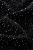 Radiant Grid Stone Short set – Century Penthouse BLACK/BLACK
