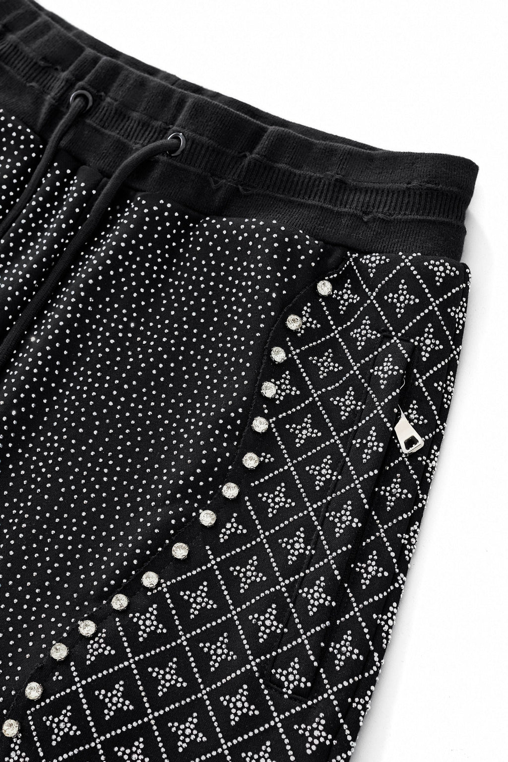 Radiant Grid Stone Short set – Century Penthouse BLACK/SILVER