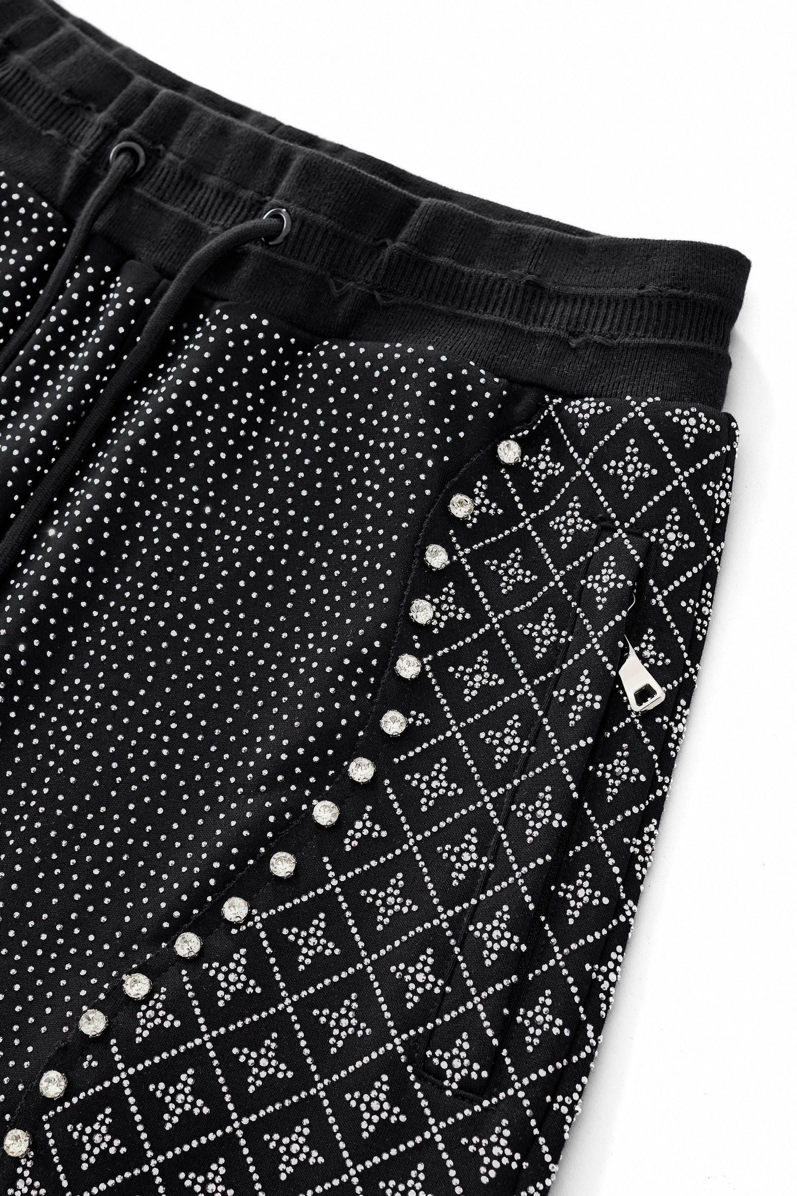 Radiant Grid Stone Short set – Century Penthouse BLACK/SILVER