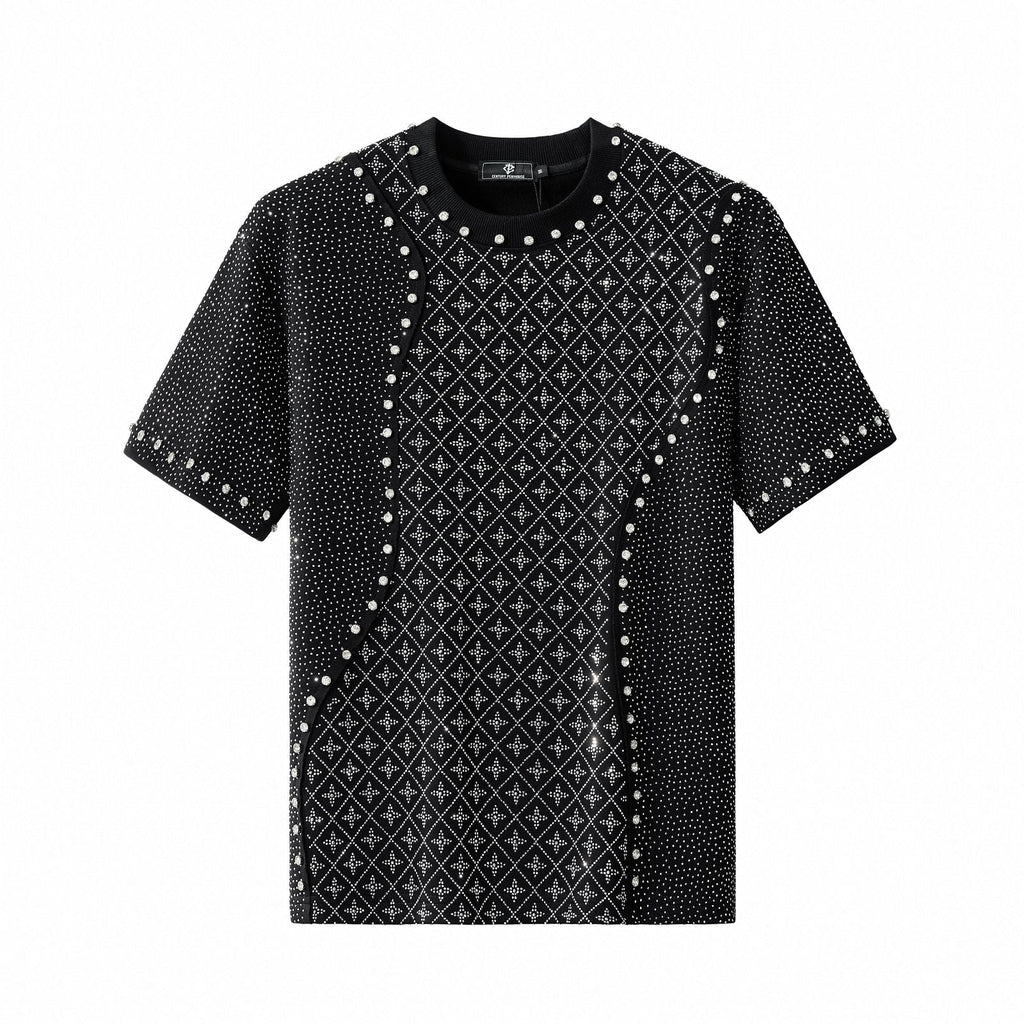 Radiant Grid Stone Short set – Century Penthouse BLACK/SILVER
