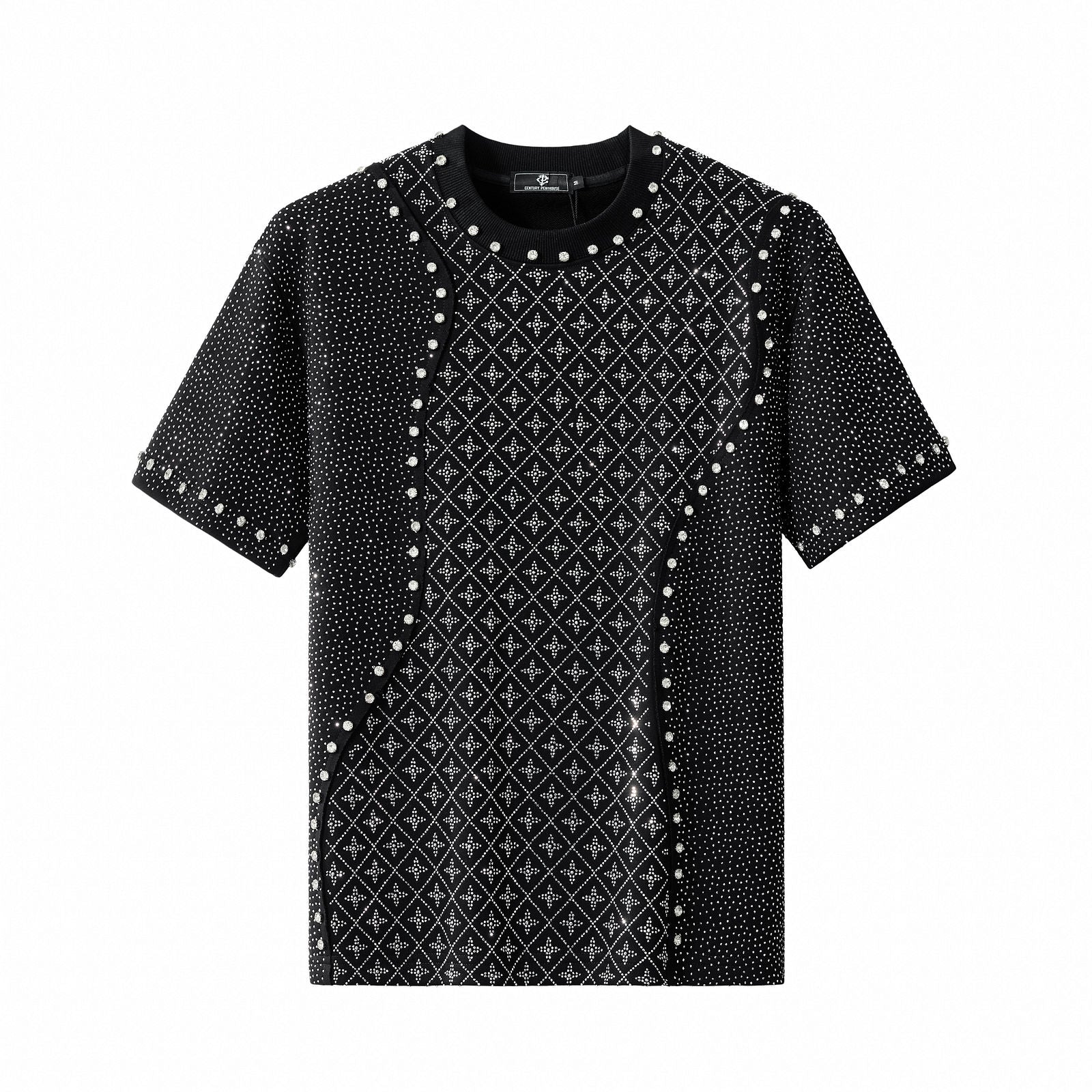 Radiant Grid Stone Short set – Century Penthouse BLACK/SILVER